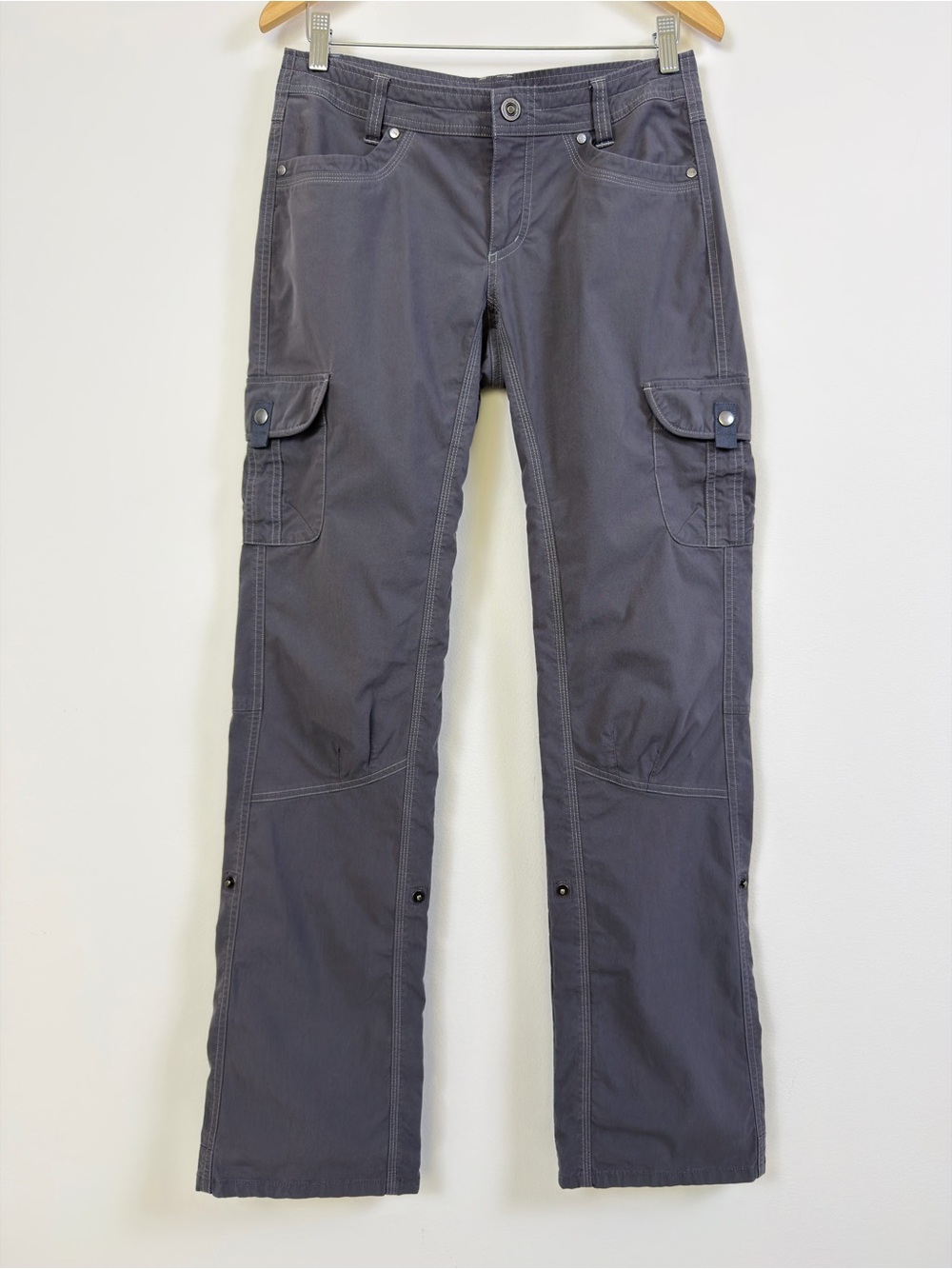 Kuhl Splash Roll-Up Cargo Pants Women Size 6 Long Gray Hiking Outdoor